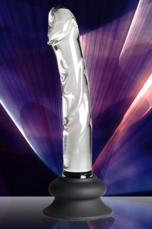 Glass Dildo With Silicone Base - 7 Inch