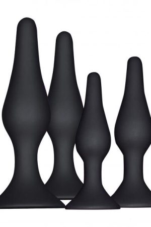 Edonista Alessandra 4pc Anal Plug Set Black
