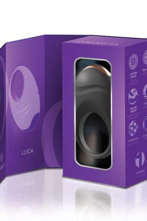 Edonista Luca Vibrating Penis Ring Black