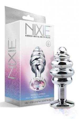 Nixie Honey Dripper Small Ribbed Stainless Steel Plug