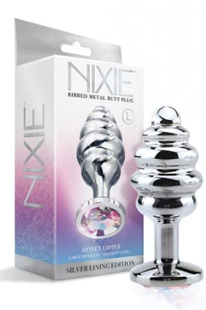 Nixie Honey Dripper Large Ribbed Stainless Steel Plug
