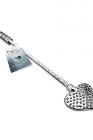 Nixie Stainless Steel Riding Crop Heart