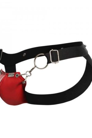 Male Basics Dngeon Snap Jockstrap Red O/s (hanging)