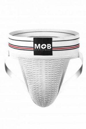 Mob Fetish Jockstrap White Large 3in Waistband(bulk)