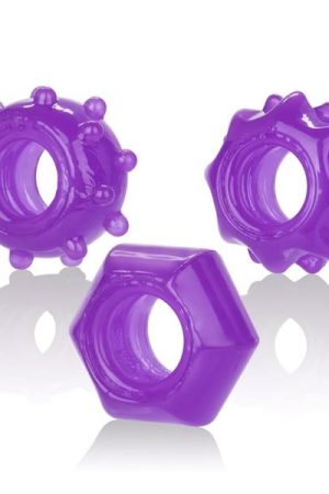 Reversible Ring Set Purple Pack Of 3