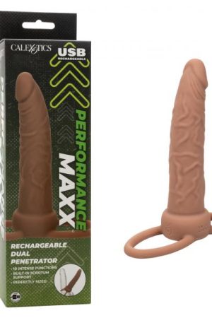 Performance Maxx Rechargeable Dual Penetrator Brown