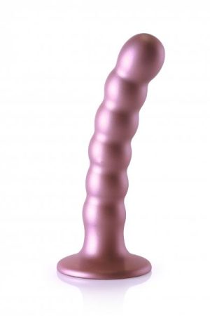 Ouch! Beaded Silicone G-spot Dildo 5 In Rose Gold