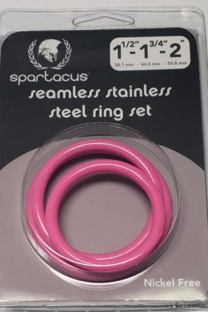 Pink Stainless Steel C-ring Set - 1.5 1.75" 2" "