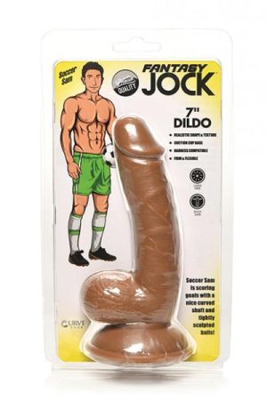 Curve Toys Fantasy Jock Soccer Sam 7" Dildo W/balls - Dark
