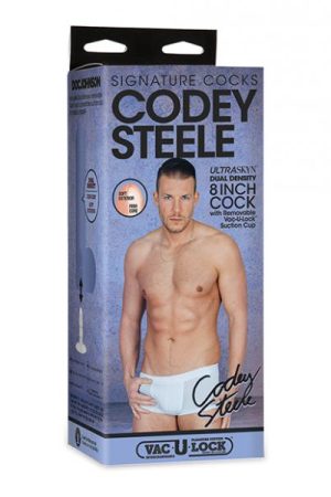 Signature Cocks Ultraskyn 8" Cock W/removable Vac-u-lock Suction Cup - Codey Steele