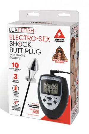 Lux Fetish Electro Sex Shock Butt Plug W/remote