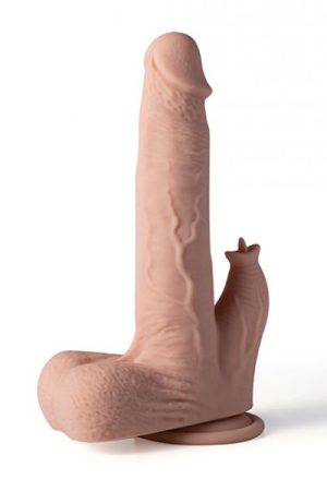 Colter App Controlled Realistic 8.5" Thrusting Dildo Vibrator W/clit Licker - Ivory