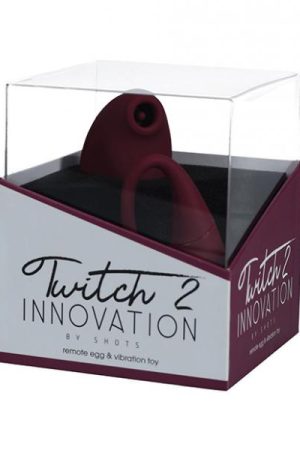 Shots Twitch 2 Vibrator W/remote Control Vibrating Egg - Burgundy