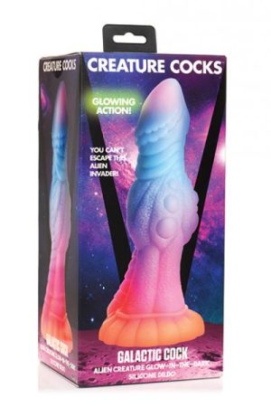 Creature Cocks Galactic Cock Alien Creature Silicone Dildo - Glow In The Dark