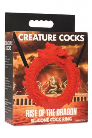 Creature Cocks Rise Of The Dragon Silicone Cock Ring - Red