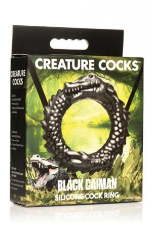 Creature Cocks Caiman Silicone Cock Ring - Black