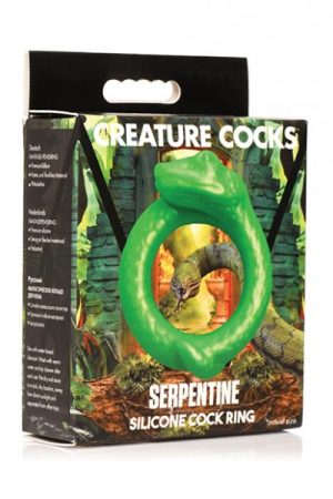 Creature Cocks Serpentine Silicone Cock Ring - Green