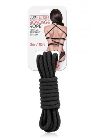 Lux Fetish Bondage Rope 3m Black