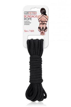 Lux Fetish Bondage Rope 5m Black