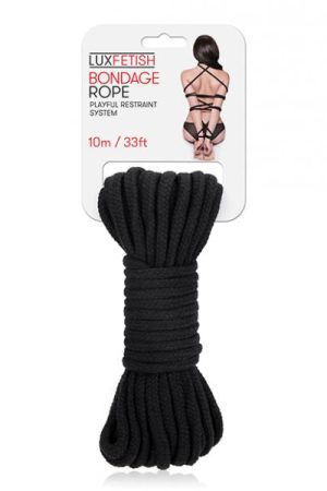 Lux Fetish Bondage Rope 10m Black