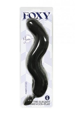 Foxy Tail Silicone Butt Plug Black