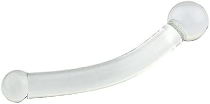 Cchw Clear Glass Double-Ended Dildo Penis Wand -- Crystal Glass Anal Beads Butt Plug Pleasure Wand Massager G Spot Adult Sex Toys For Women 1.0 Count