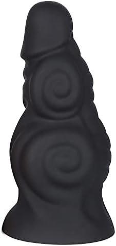 Tariss'S Dildo Soft Silicone Anal Plug With Suction Cup Base Design Flexible Sex Toy For Men Women Couple Black L 8.07 Inch