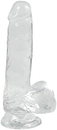 7Inch Realistic Dildos，With Strong Suction Cup For Hands-Free Play,Vaginal G-Spot And Anal Play，Adult Sex Toys For Women & Couple（Transparent Color）