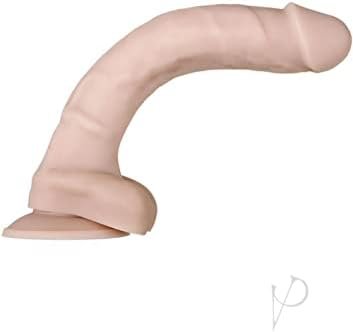 Evolved Love Is Back - Real Supple Silicone - Life-Like Feel - Super-Squishy Poseable 10.5 Inch Realistic Veins, Textures And Balls - With Suction-Cup Dildo - Light/Beige - Image 2