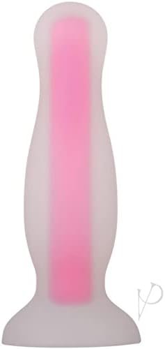 Evolved Love Is Back Luminous Glow-In-The-Dark Butt Plug Small - Pink
