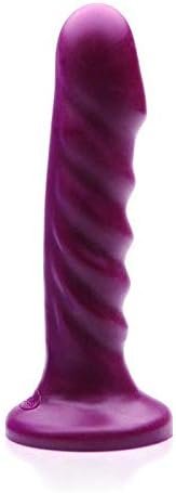 Tantus Sex/Adult Toys Echo Super Soft Vibrator - 100% Ultra-Premium Matte Finish Silicone Dildo Harness & Suction Cup Compatible Waterproof Vibe For G-Spot & Prostate Stimulation - Wine