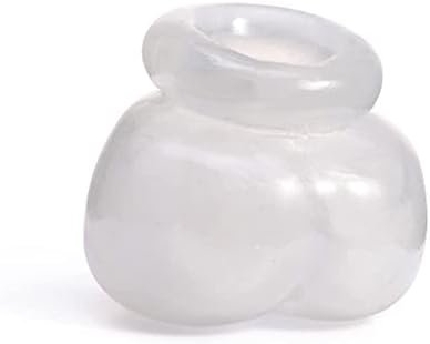 Ousandy Male Soft Comfortable Silicone Bull Bag Ball Stretcher Snug,Scrotum Ballstretcher Ballsack,Testicle Bondage,Sex Toys For Adults (Transparent)