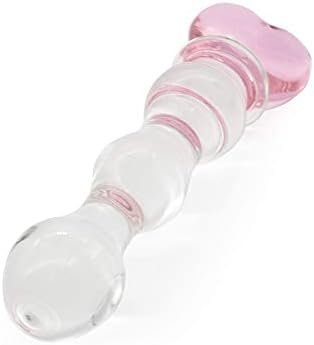 Fst Glass Dildo Butt Plug, Glass Pleasure Wand, Heart Shape Crystal Massager Anal Sex Toys For Women Men Couple - Image 3