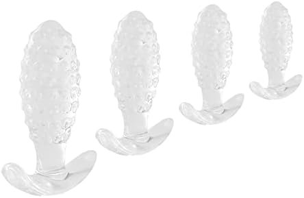 Clear Anal Plug,Butt Plugs Training Set For Beginners Advanced Users, Sex Toys For Men, Women,4 Piece Set