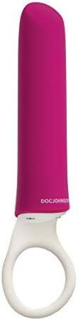 Doc Johnson Ivibe Select - Iplease - Powerful 20 Function Vibrator With Silicone Grip Ring - Quiet Motor, Small Size, Waterproof, Usb Rechargeable - Pink/White (6026-05-Am)
