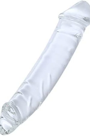 Aptitan 10.2" Large Clear Double Ended Glass Dildo Double Side Crystal Penis G-Spot Stimulator Female Masturbator