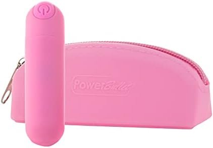 Pure Love Silicone Bag And Matching Bullet 3'', Soft Touch,Waterproof, Rechargeable, Pink
