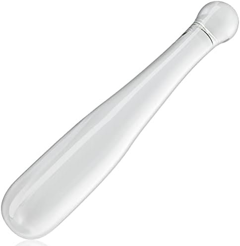 Anal Butt Plug Glass Anal Trainer Baseball Bat Clear Chrystal Pleasure Wand Anal Adult Sex Toy For Men Women Couples Masturbation (Large)