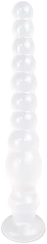 Super Long Anal Beads,Long Anal Beads Vaginal G-Spot Deep Stimulation Dildo Anus Masturbation Massage Butt Plug With Strong Suction Cup Anal Beads Butt Plugs Anal Plug For Women Men (Flesh)
