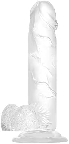 Sex Toy For Women 7.3 Inch Realistic Clear Dildo,Body-Safe Material Strong Suction Cup Ultra Soft Lifelike Anal Dildo For Womens/Gay,Adult Life Like Sex Anal Cute Toys & Games