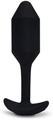 B-Vibe Vibrating Snug Plug Black Medium 500 G