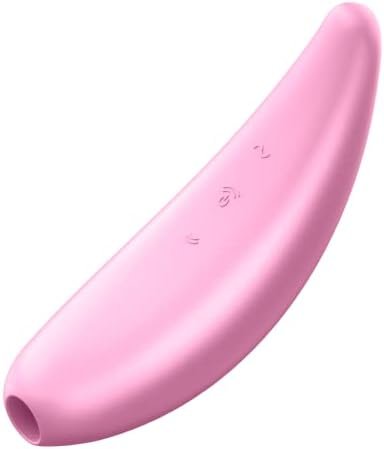 Satisfyer Curvy 3+ | Air-Pulse Clitoris Stimulating Vibrator | Connect App | 2 Motors | Clitoral Sucking Pressure-Wave Technology & Vibration | Waterproof (Ipx7) | Rechargeable Battery (Pink)