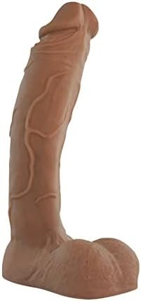 Huge Dildo, 9 Inch Realistic Dildo Feels Like Skin, Dual Density Liquid Silicone Dildo With Unique Suction Cup, Big Size Anal Dildo Adult Sex Toy For Women Men Couple (Beige) - Image 3