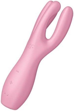 Satisfyer Threesome 3 Lay-On Vibrator - Powerful Vibrating Clitoral And Labia Stimulator, Personal Massager, Sex Toys For Women - Waterproof, Rechargeable(Pink)
