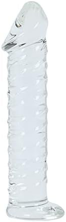 Epichao Large Clear Phallic-Shaped Glass Dildo Big Crystal Penis Sex Pleasure Wand For Female Masturbation