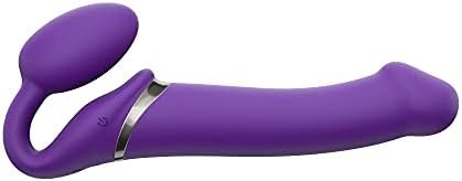 Strap-On-Me | Vibrating Bendable Strap-On | 3 Stimulation Zones Motors | Remote Control With Led | Shape Memory Technology | No Harness Needed | Reddot Award 2019 Winner - Size L - Purple
