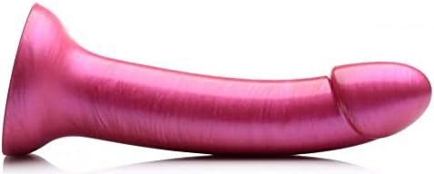 Lynx 7 Inch Metallic Silicone Dildo - Blue