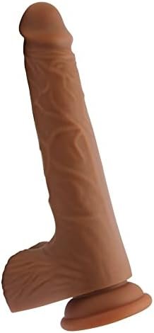 Realistic 8 Inch Ultra Veined Silicone Dildo With Balls