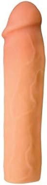 Topco Sales Tommy Gunn Be Him Cyberskin Penis Extension, Cock Sleeve, Size And Pleasure Enlager&Enhancer, Proven Body-Safe Stretchy Material, Ultra-Soft, Water-Based Lube Applicative For Men & Couple