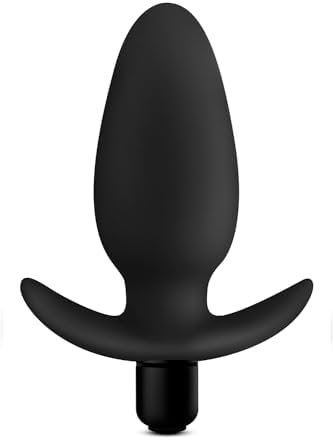 Blush Anal Adventures Platinum - Silicone Saddle Plug Waterproof Vibrating Sex Toys For Men, Black